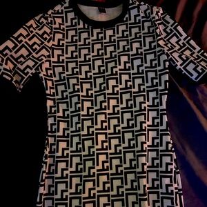 Black and white dress